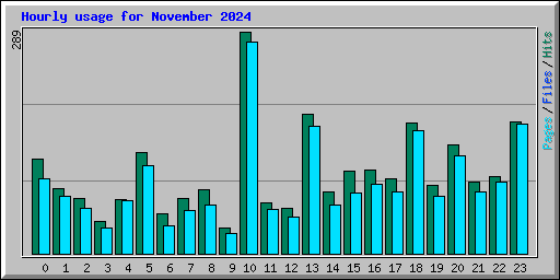 Hourly usage for November 2024